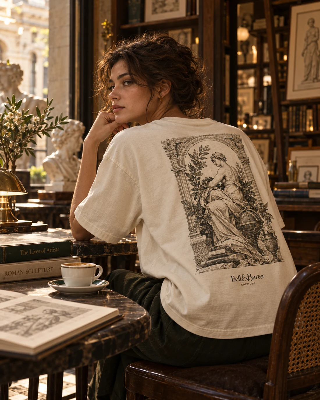Art-led clothing in an everyday setting